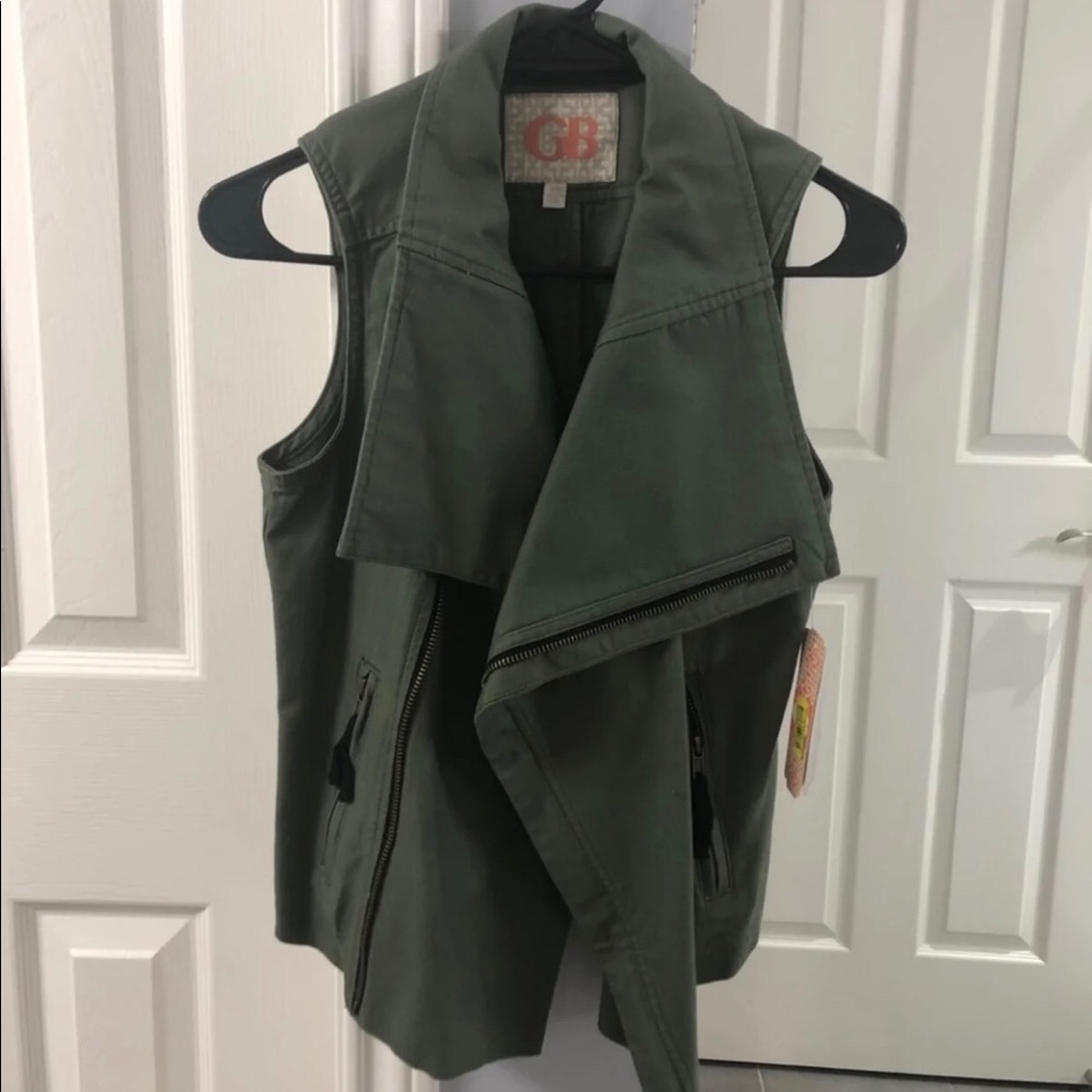 Military green utility vest - XS